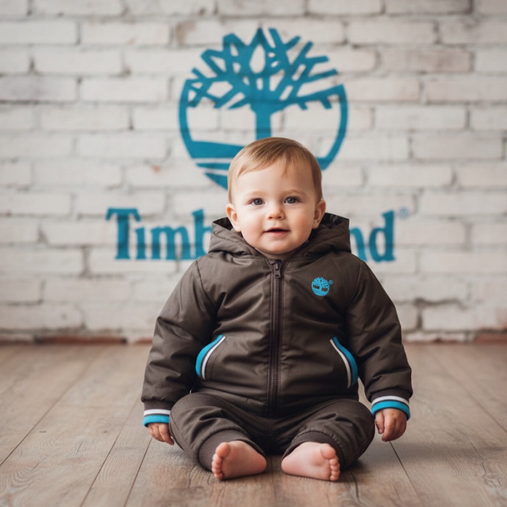 Authentic Timberland vintage designer baby jacket coat sz 12 M